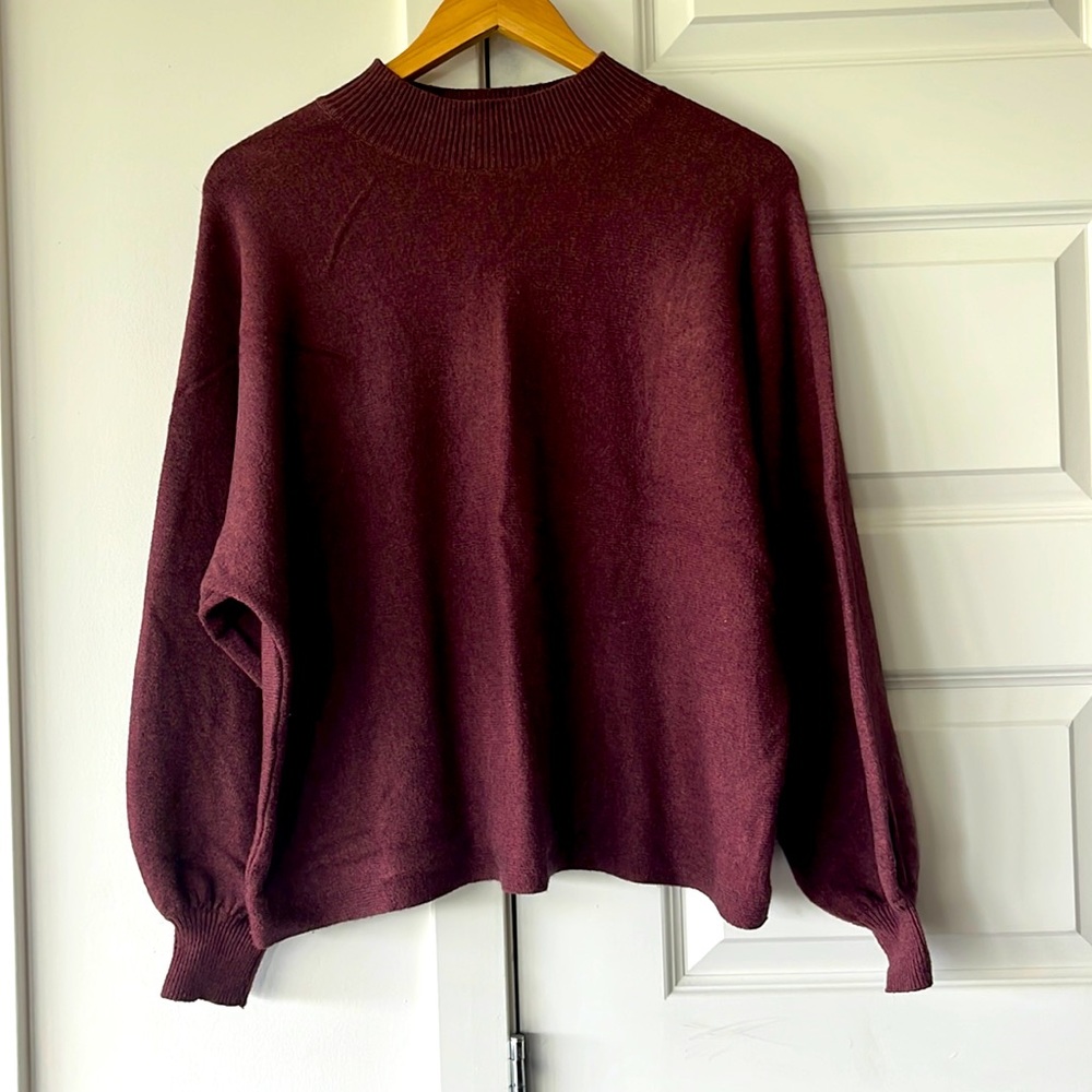 Soft maroon high neck sweater from No Rest from Bridget
